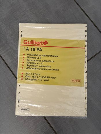 Intercalaires alphabétiques