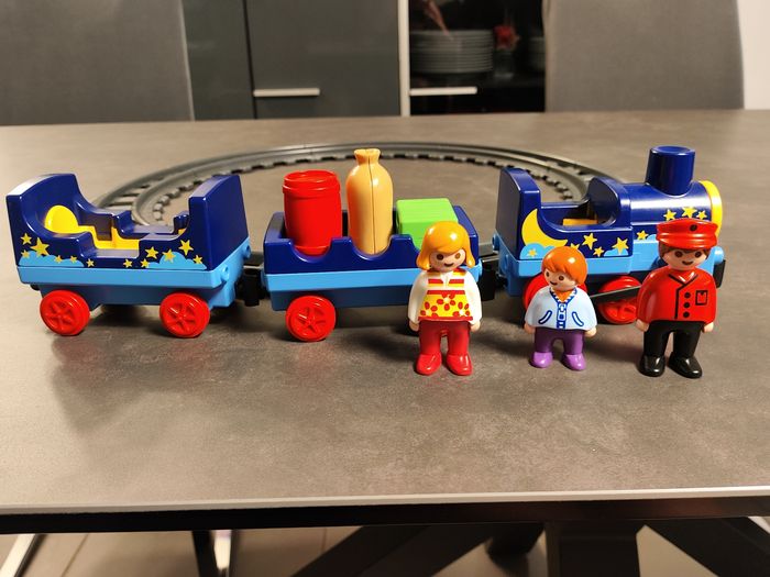 Train Playmobil  1.2.3.– bon état – Avec figurines et accessoires