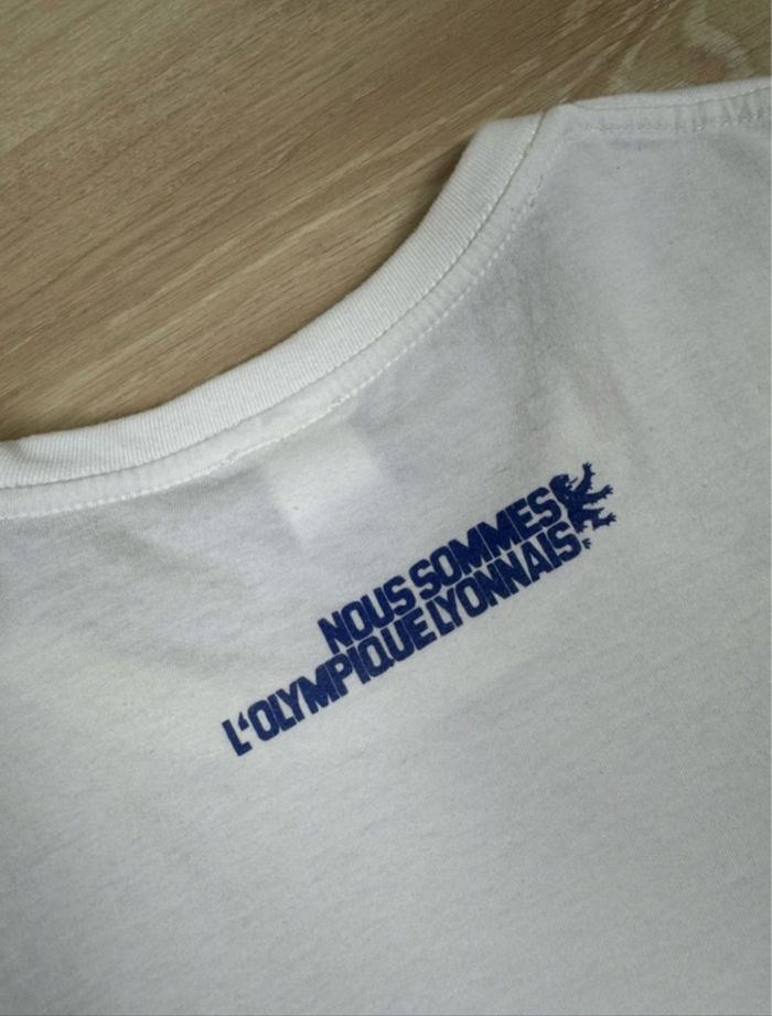 T-shirt officiel Olympique Lyonnais OL - Memphis Depay - Supporter - Blanc - Taille L-100% coton - photo numéro 5