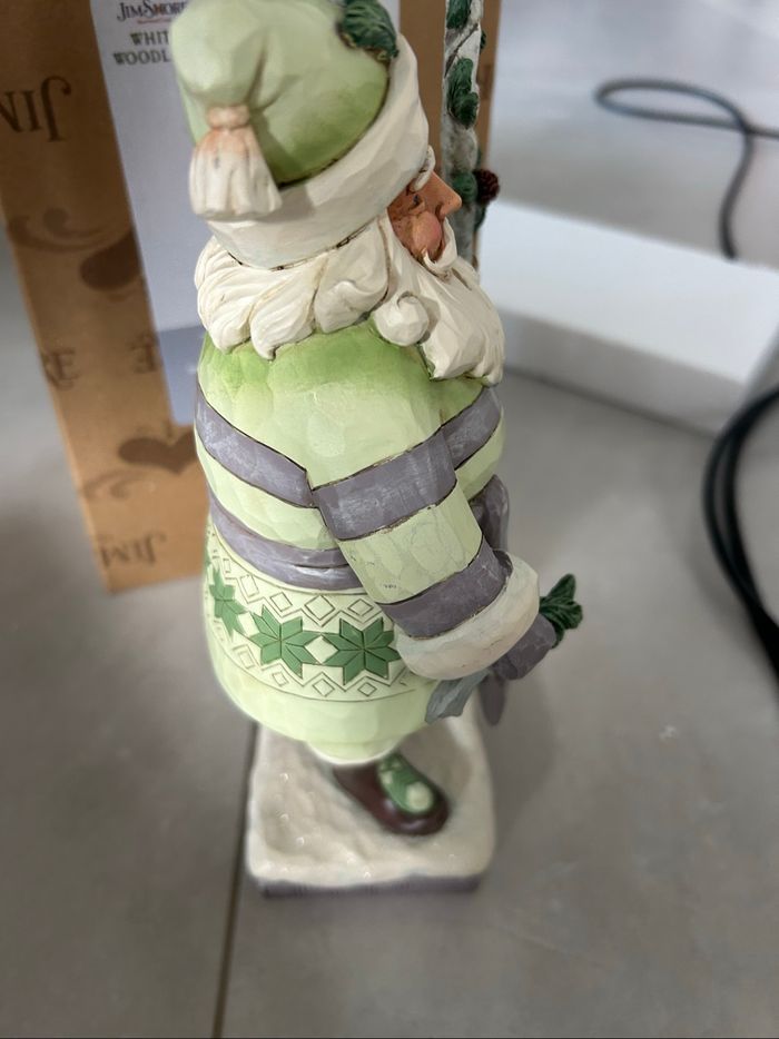 Père Noël Woodland Avec Une Canne - Jim Shore Heartwood Creek - photo numéro 2