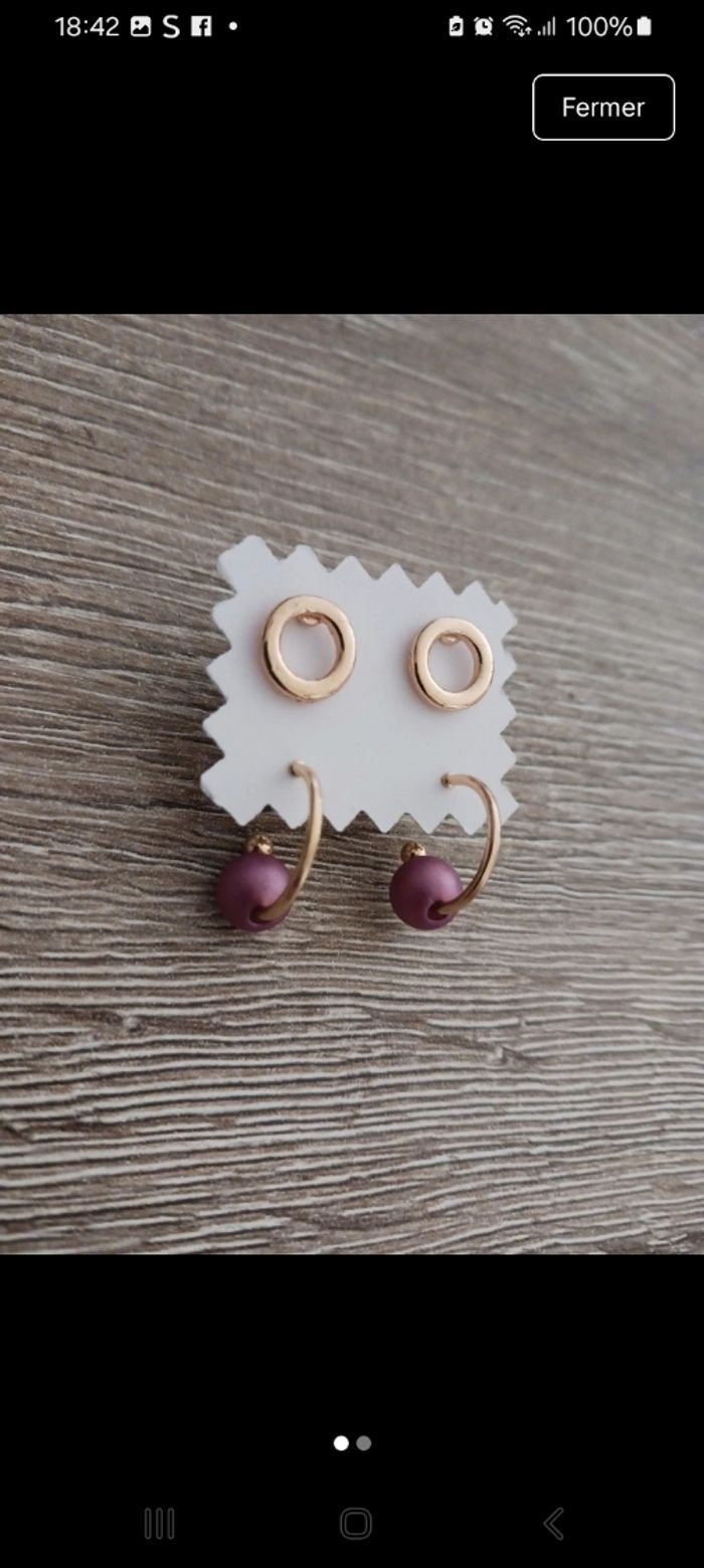 Boucles d'oreilles acier inoxydable