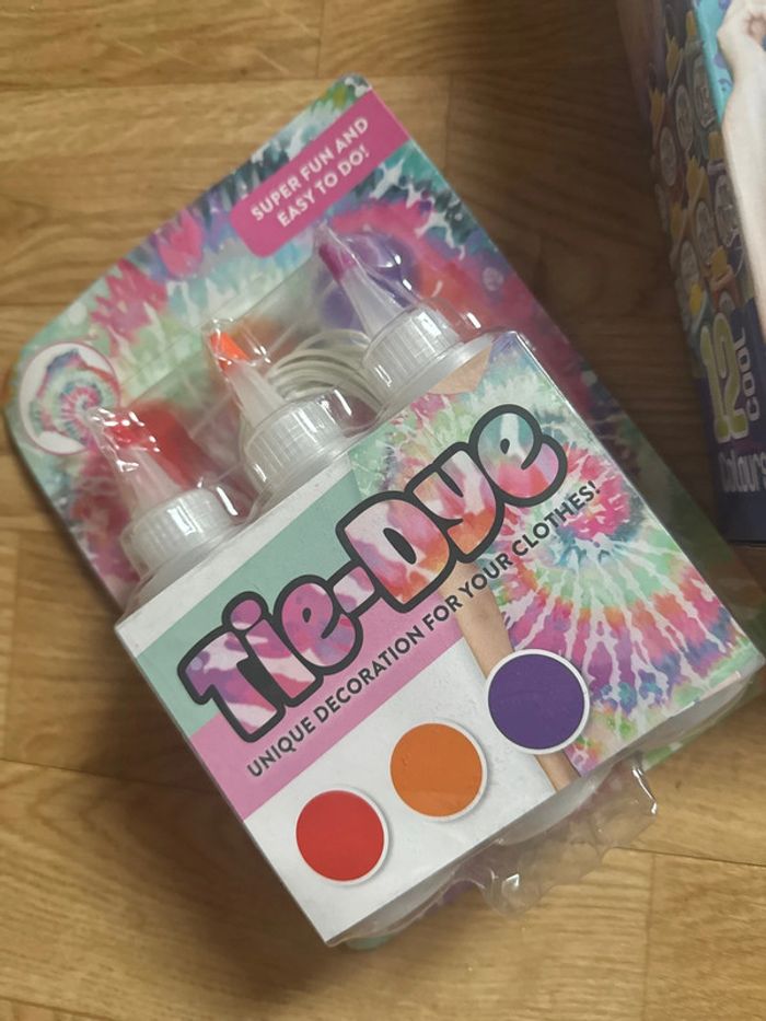 Jeux créatif customs Tie and dye neuf coloration vêtements tissus - photo numéro 6