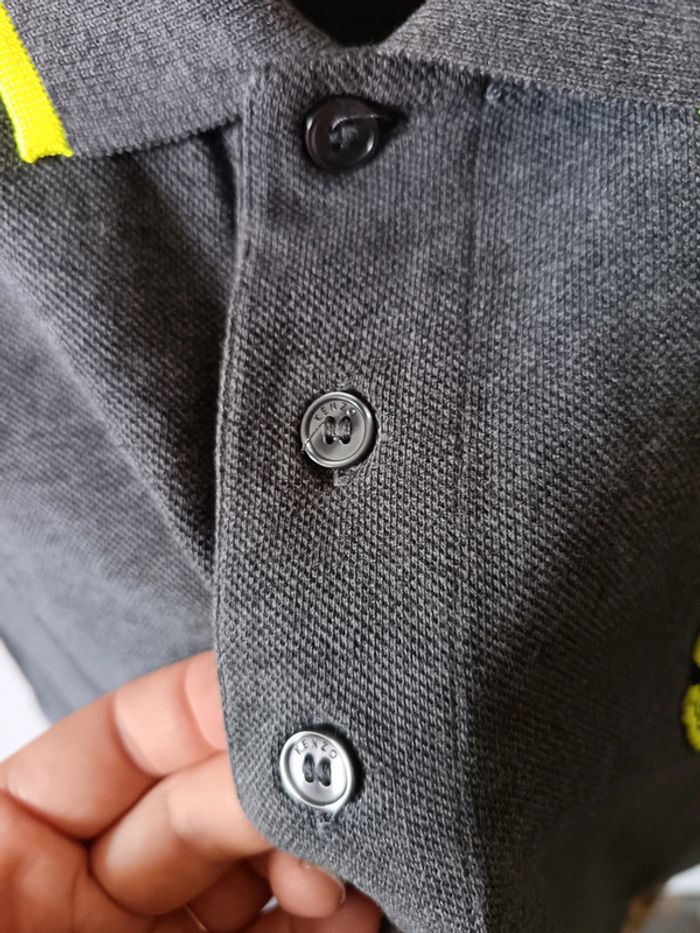 Polo gris et jaune fluo Kenzo - photo numéro 6