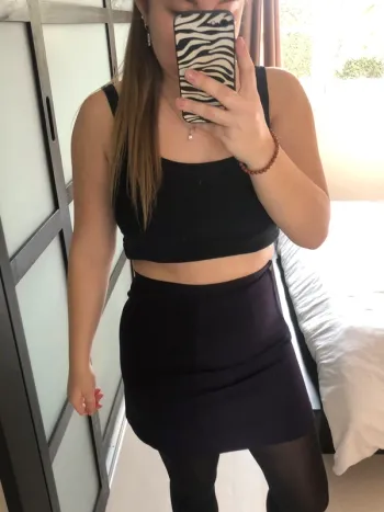 jupe tailleur violette taille 38