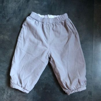 Pantalon velours gris doublé 3 mois Obaibi