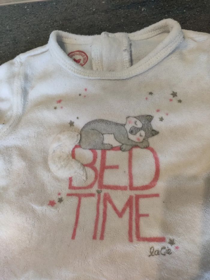 Pyjama velours 2 pièces taille 6 mois - photo numéro 4