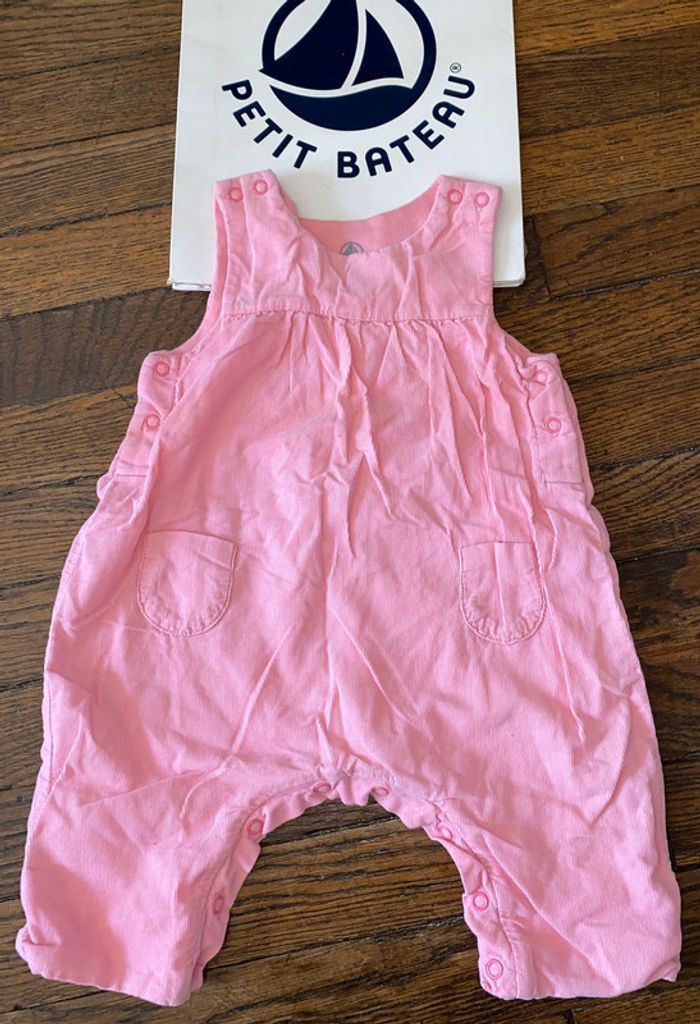 salopette velour Petit Bateau 1 mois