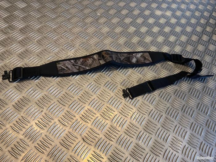sangle a bandoulière fusil carabine de chasse rembourrée amovible avec 2 points fixation.