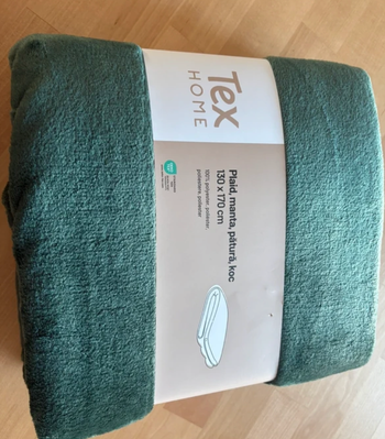 Plaid vert sapin super chaud & Extra Doux 130x170cm Tex