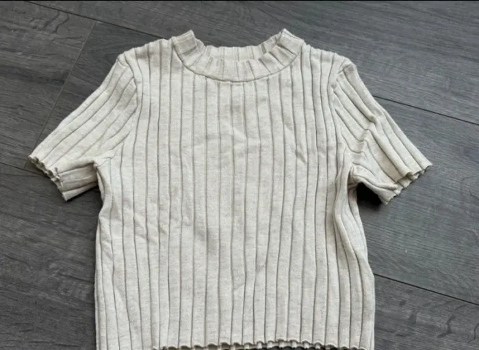 Ensemble beige top court et pantalon flare 8/9 ans H&M - photo numéro 9