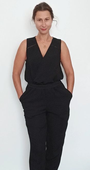 Combinaison pantalon noir fluide