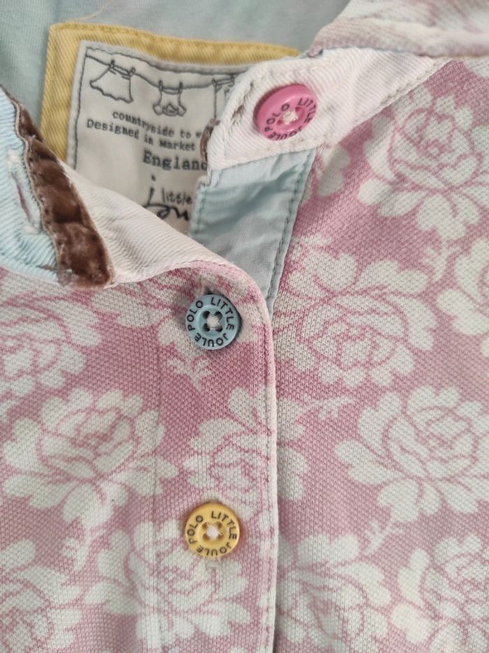 Polo joules rose et blanc 9/10 ans - photo numéro 4