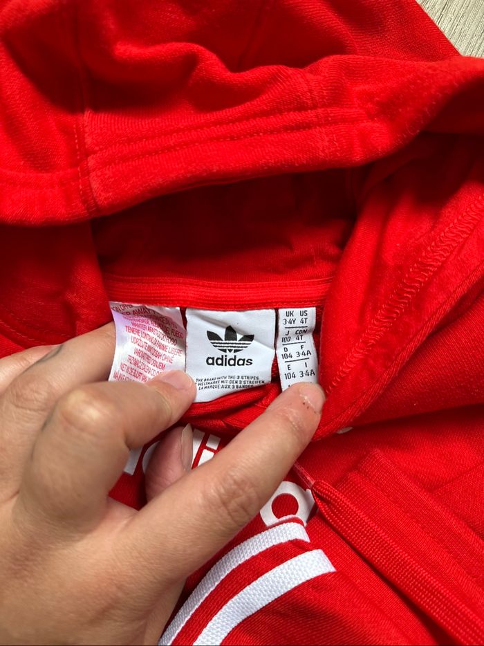 Ensemble jogging Adidas rouge fille 3/4 ans - photo numéro 3