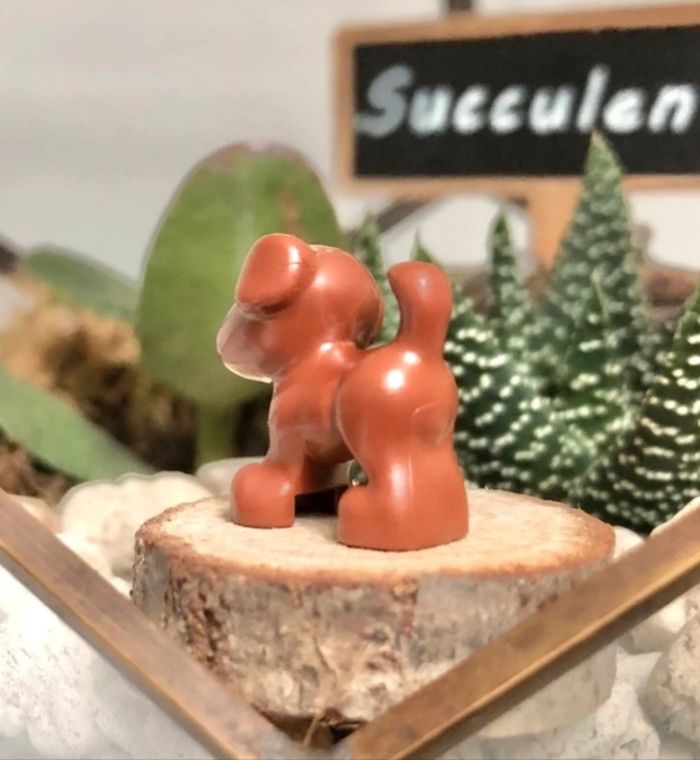 Lego Animaux Friends : Chien / Chiot marron avec langue rose - NEUF - photo numéro 3