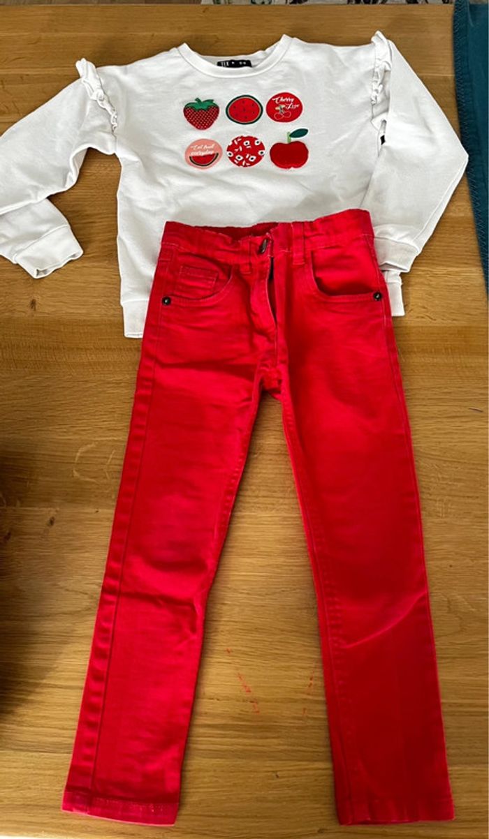 Lot Sweat et pantalon fille 5 ans - photo numéro 4