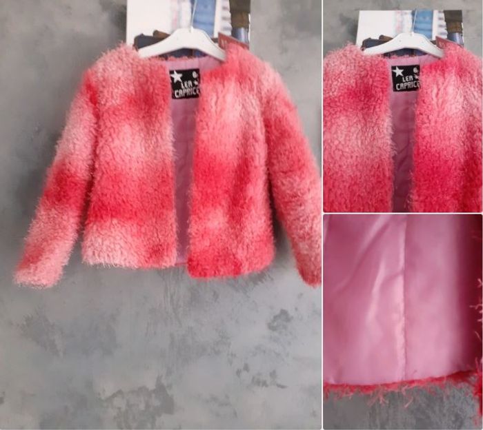 Adorable veste dégradé de rose en "bouclettes "