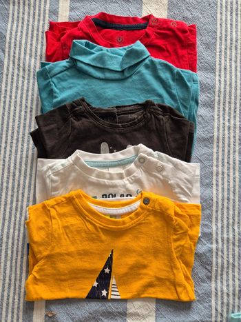 Lot de 5 t-shirts 6 mois