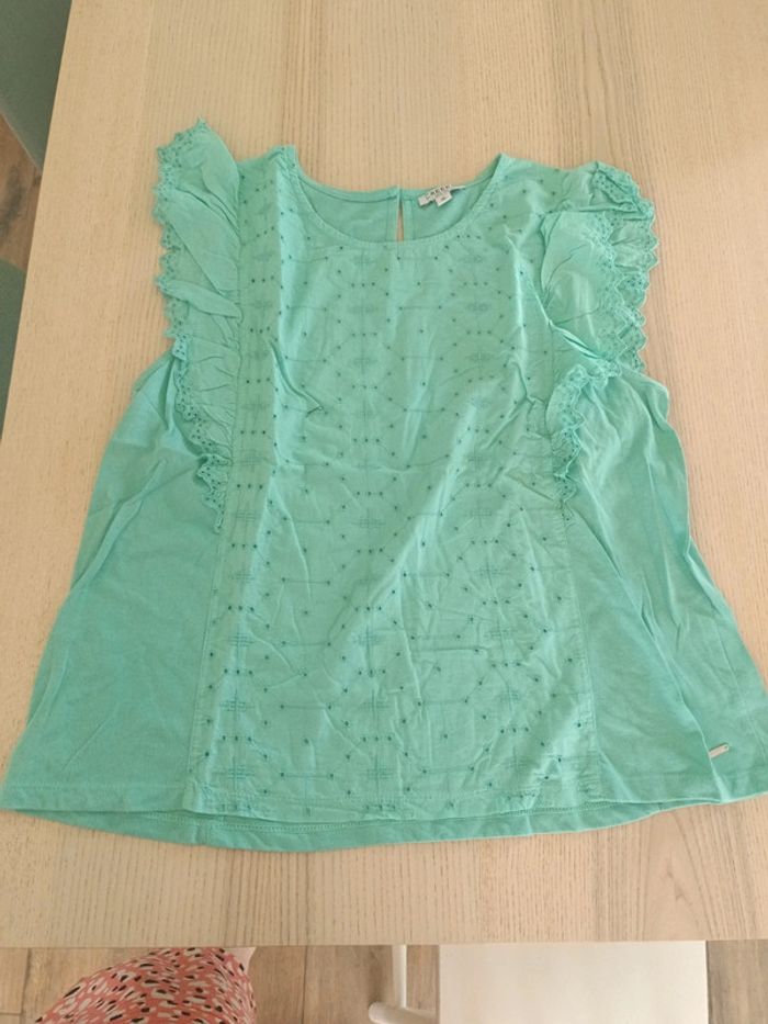 Top turquoise broderie anglaise Creeks XL