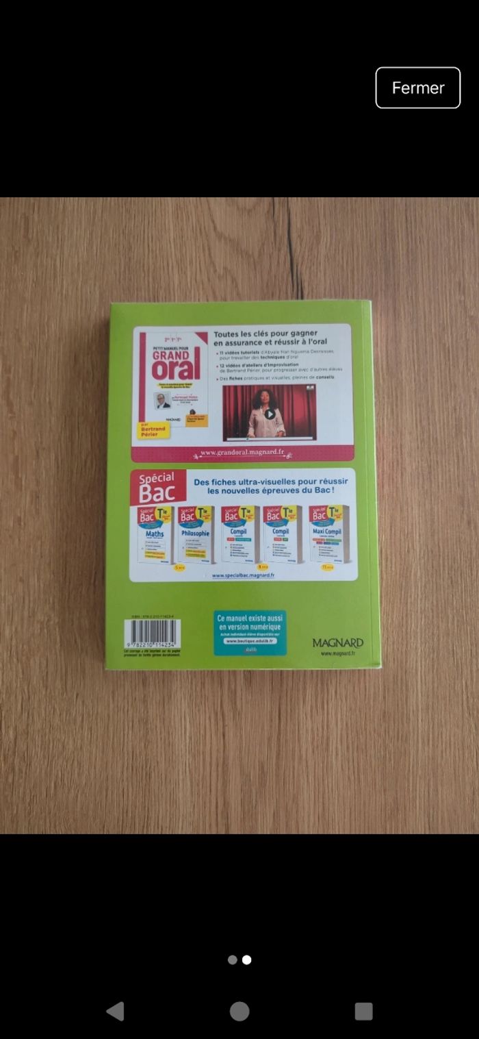 Livre maths complémentaires terminale magnard neuf. - photo numéro 2