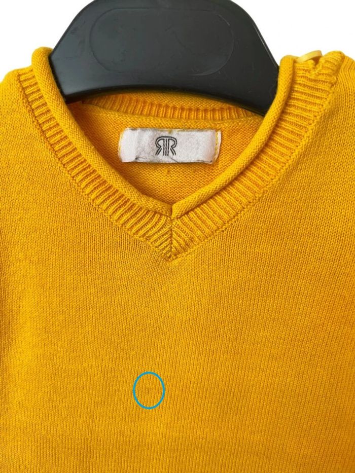 Pull fin et léger à col V, jaune uni - La Redoute 6 mois (67cm) - photo numéro 3