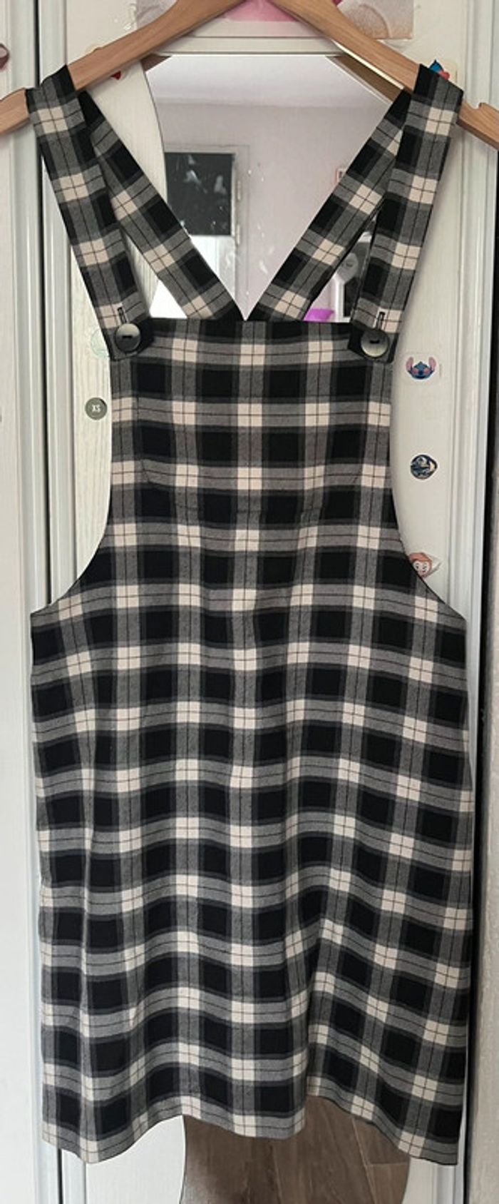 Robe salopette quadrillée, Promod, 40