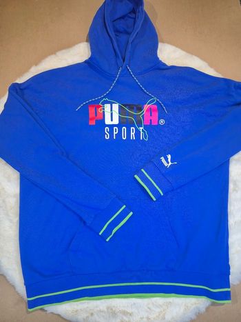 Pull Puma bleu logo multicolore taille XL