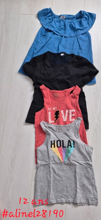 Lot de t-shirts été fille 8 ans