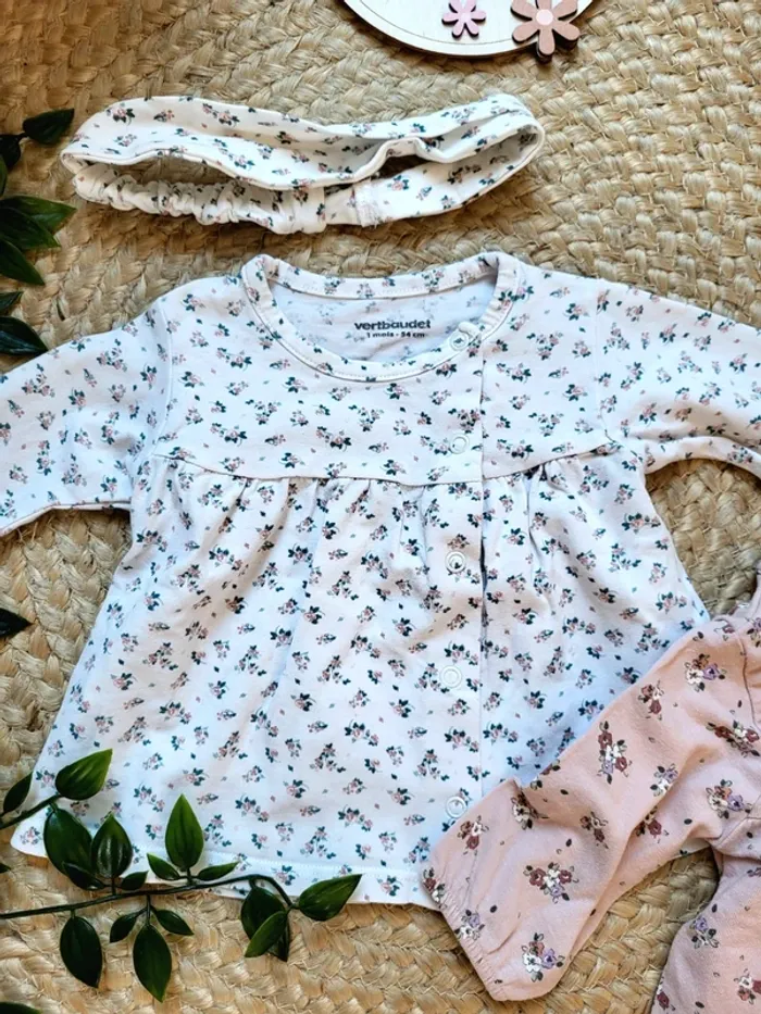 🌼 Lot : Ensemble 1 mois fille, Vertbaudet 🌼 - photo numéro 4