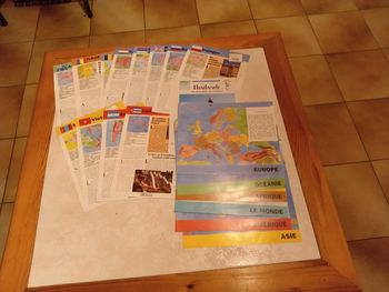 Lot de fiches géographie