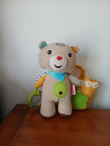 Fisher price: Doudou-Peluche Ourson avec anneau de dentition