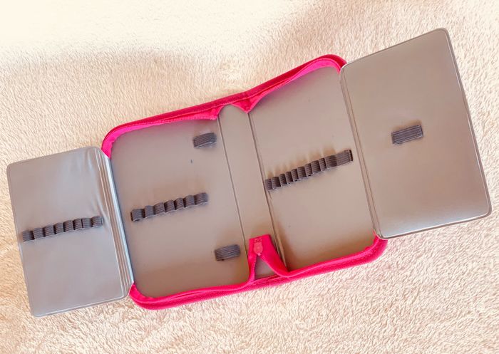 Trousse à crayons rose, papillons fleurs Hertlitz à rabats - photo numéro 5