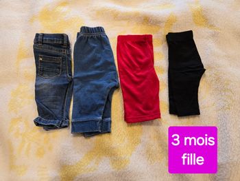 Lot pantalons fille 3mois