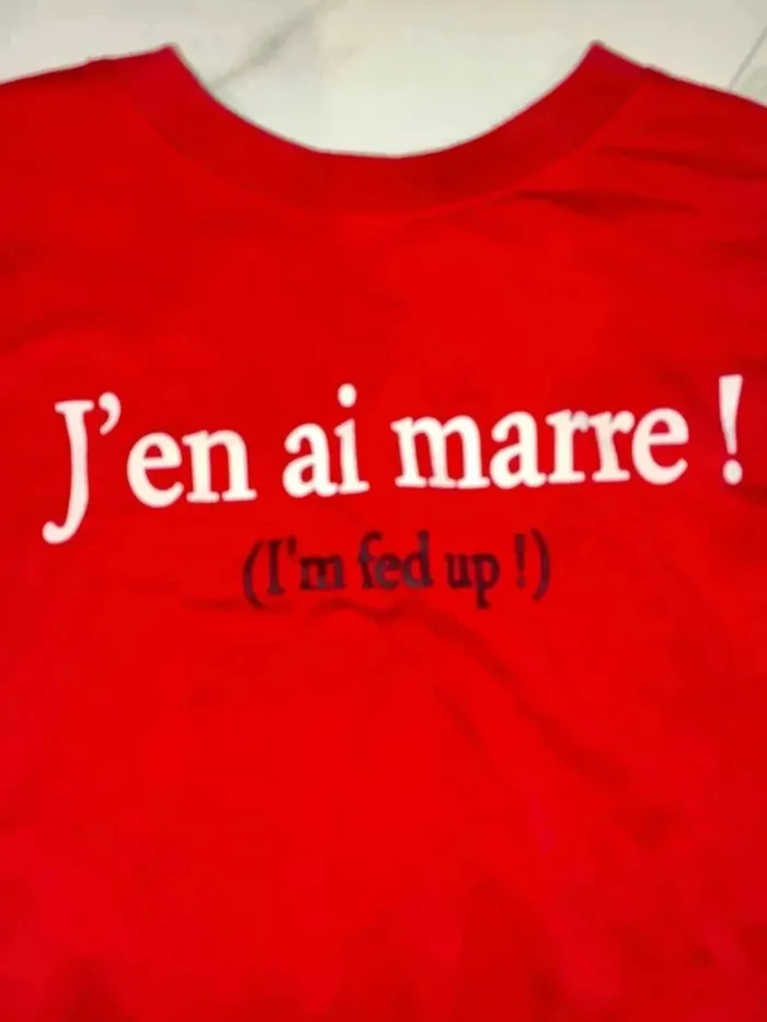T-shirt rouge J’en ai marre – Kiabi – Taille XXS - photo numéro 2