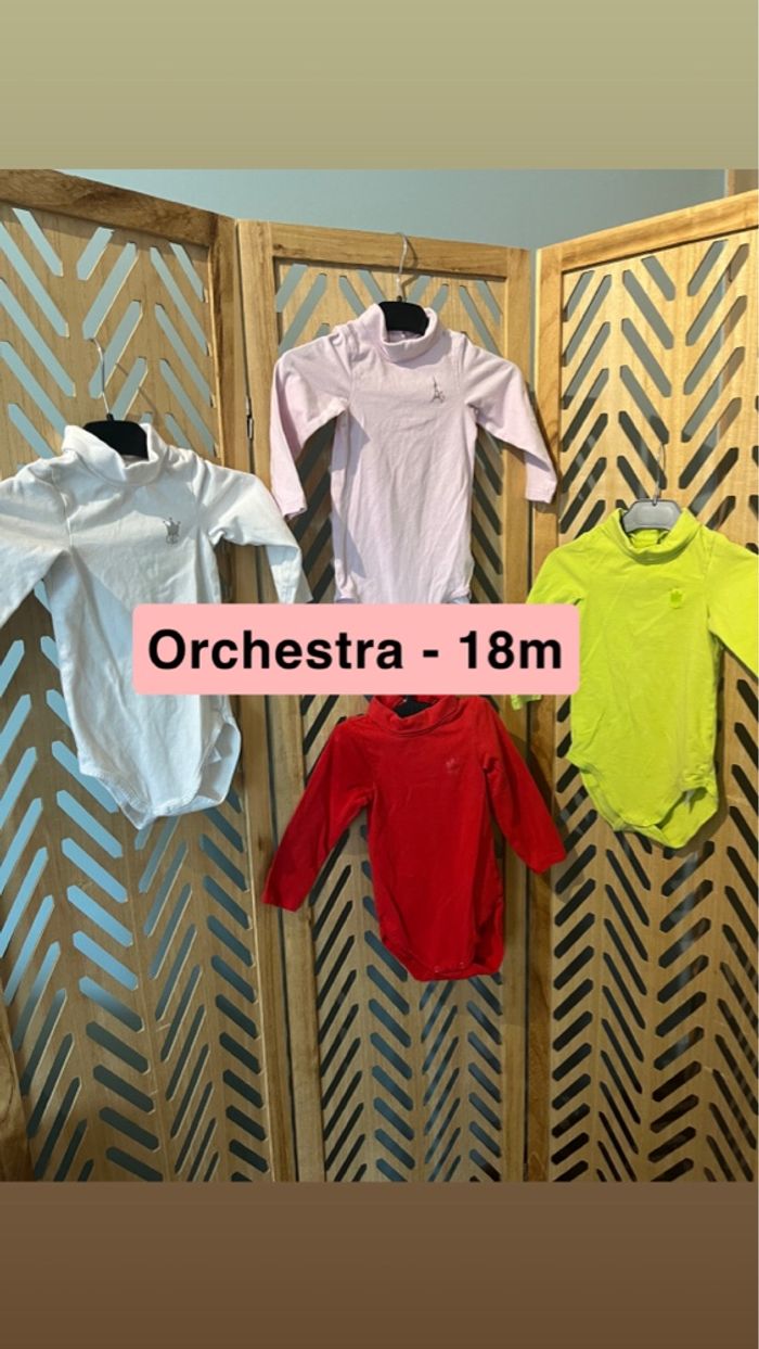 Lot bodies col roulé 18m