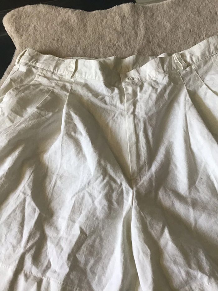 Short blanc taille 46 en coton 0723) - photo numéro 2