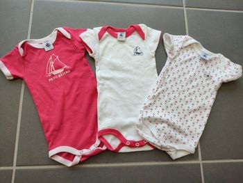 Lot de 3 bodies petit bateau