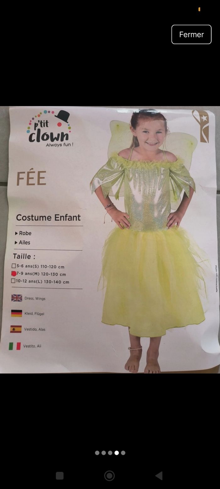 Déguisement fille 7/9 ans