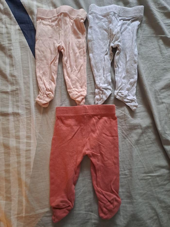 Lot de 3 pantalons avec pieds - photo numéro 2