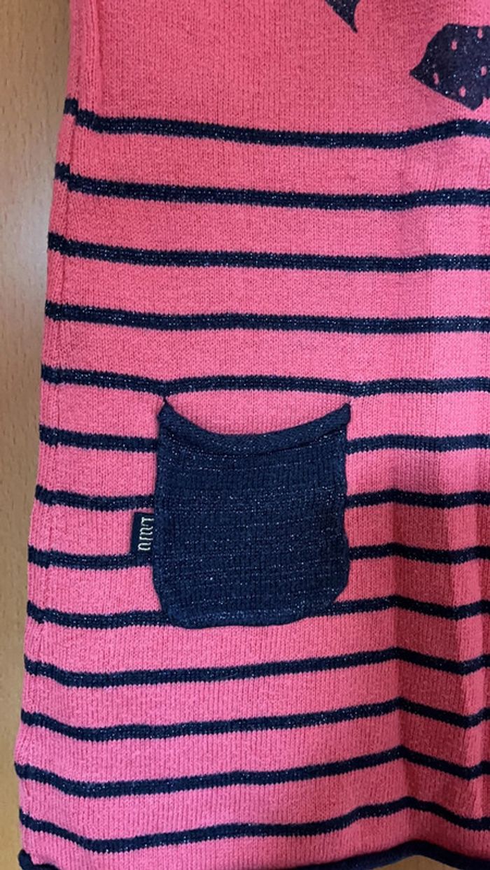 Robe lulu castagnette « ourson cœur » taille 2 ans - photo numéro 4