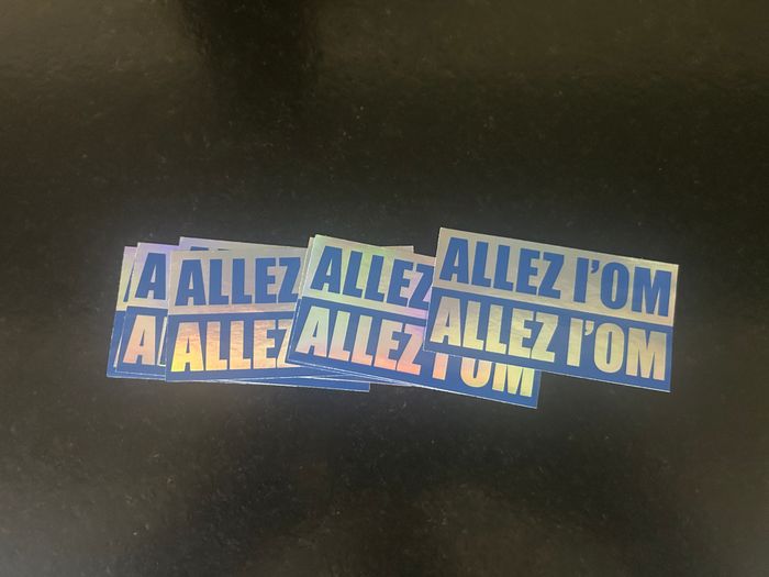 🔵 Lot de 8 Stickers Allez l'OM Ultra résistants Coquille d’œuf - photo numéro 2