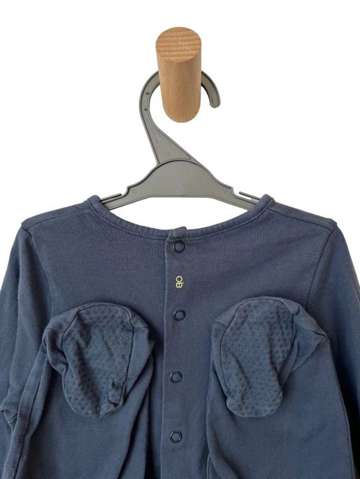 Pyjama coton gris-bleu (zèbre + soleil) - Okaïdi 23 mois (86cm) - photo numéro 4