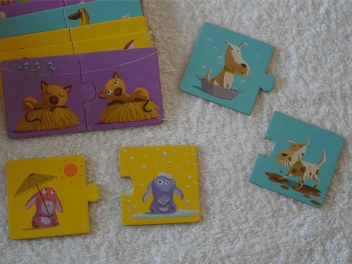 Jeu "Puzzle duo Contraires" Djeco pour enfants (2 ans +) - photo numéro 3