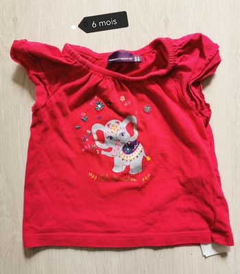 t-shirt manches courtes fille 6 mois