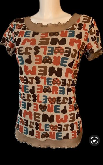 Haut double à motifs colorés taille unique