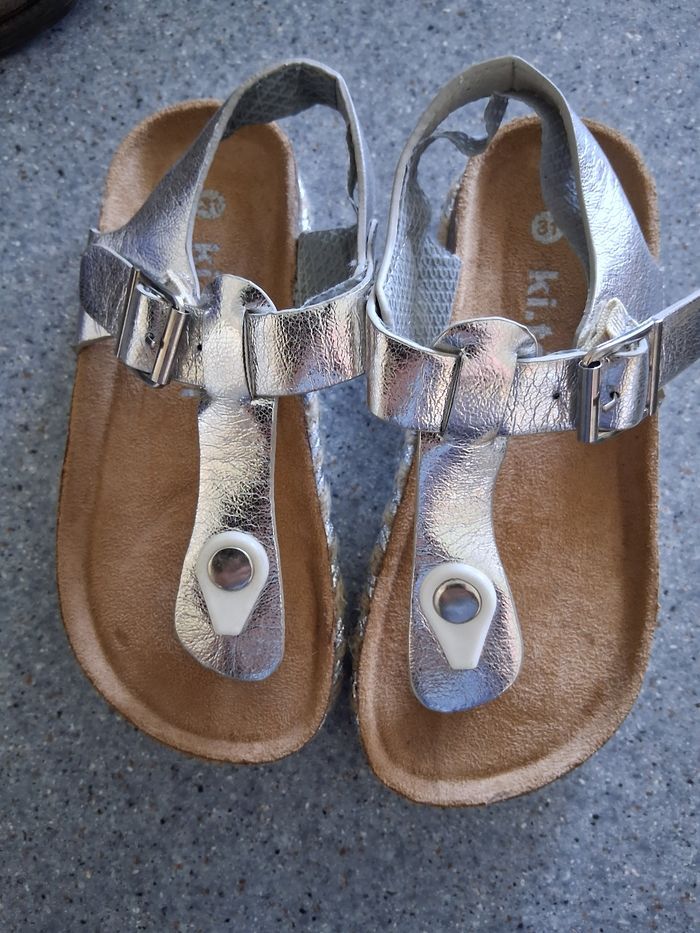 Sandale nu-pieds gris " P- 31"