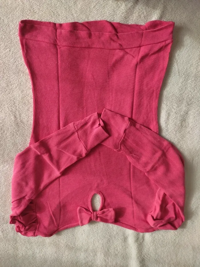 Pull léger manches 3/4 rose - photo numéro 3