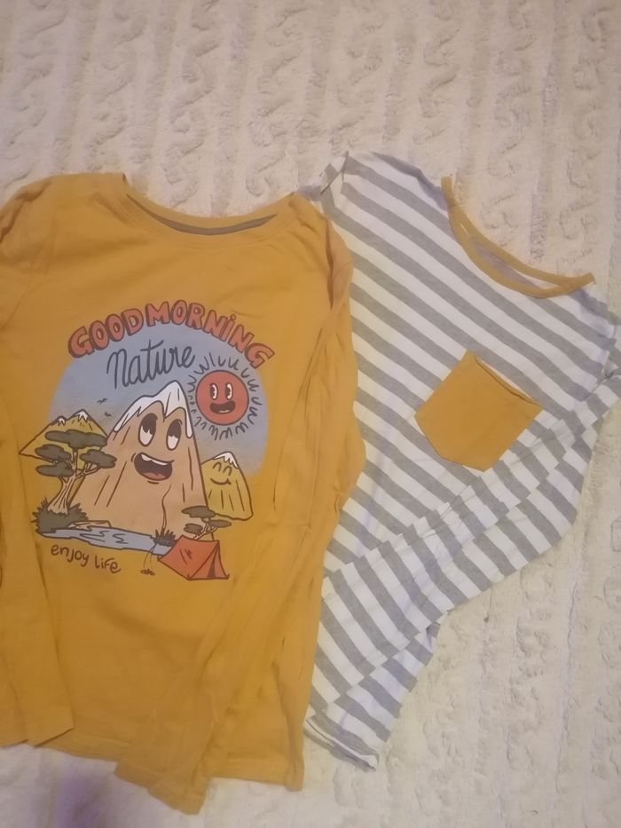 Lot 2 T-shirts manches longues 🧡 garçon 12 ans