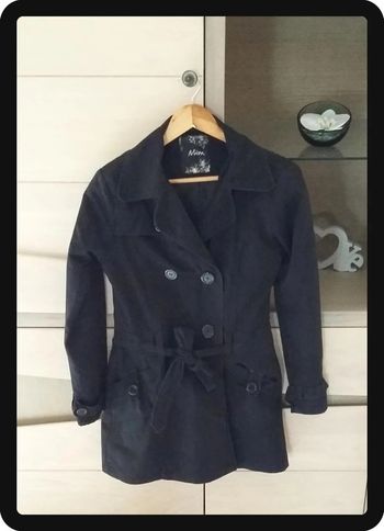 manteau type trench noir "mim" taille 36