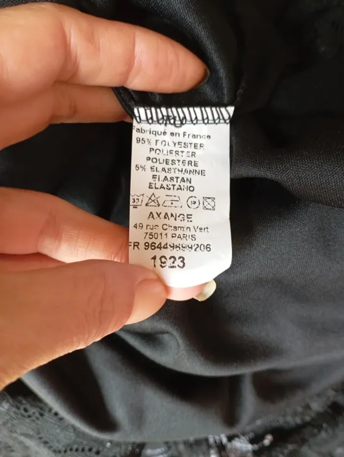 Robe noire en dentelle - Axange taille unique - photo numéro 5