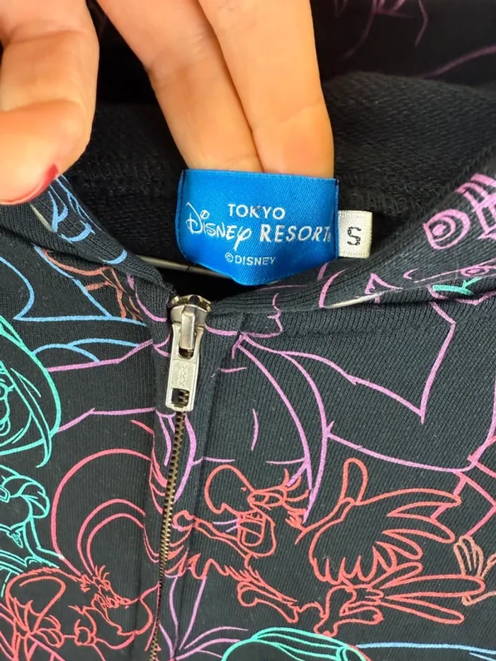 Hoodie gilet zippé à capuche Disney Aladin Tokyo Disneyland - photo numéro 4